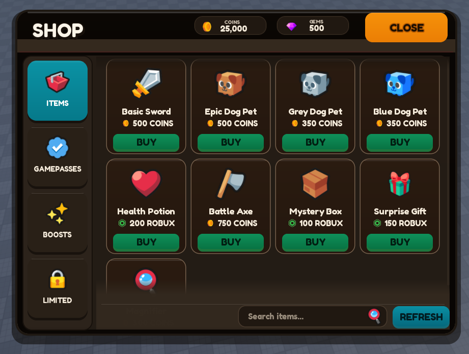 Shop UI